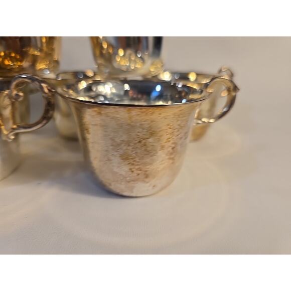 Lot Of 10 Oneida Silver Plate Punch Cups Du Maurier Pattern Vintage Drinkware - Picture 2 of 13